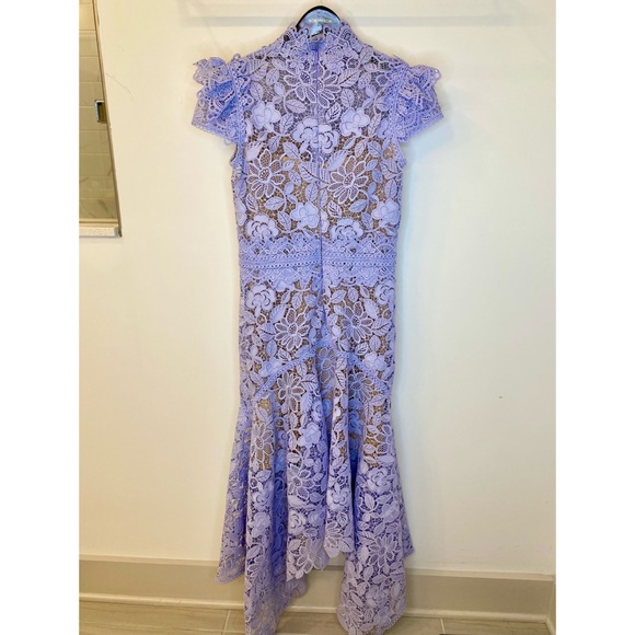 Costarellos Kimberissa Guipure Lace Handkerchief Dress - Picture 3 of 5